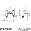Cifial 31730STH U Technovation 465 Straight 2 Hole Deck Bath Filler Dimensions